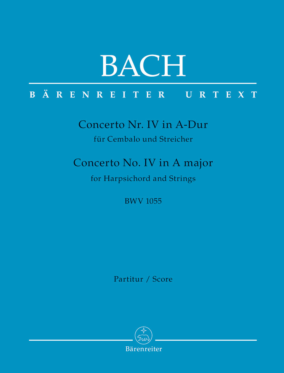 Bach Concerto for Harpsichord and Strings Nr. 4 A major BWV 1055