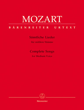 Mozart Complete Songs for medium voice