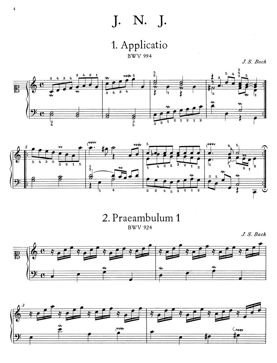 Bach Notebook for Wilhelm Friedemann Bach