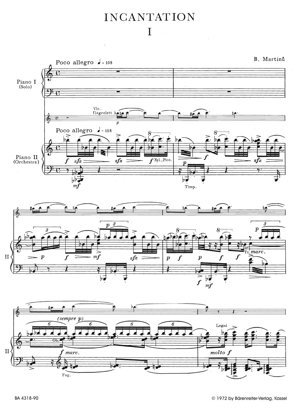 Martinu Incantation (1955/56) -4th Piano Concerto-