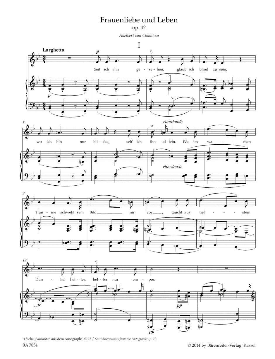 Schumann Frauenliebe und Leben op. 42