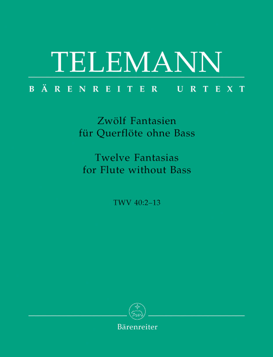 Telemann Twelve fantasies for Flute without Bass TWV 40:2-13