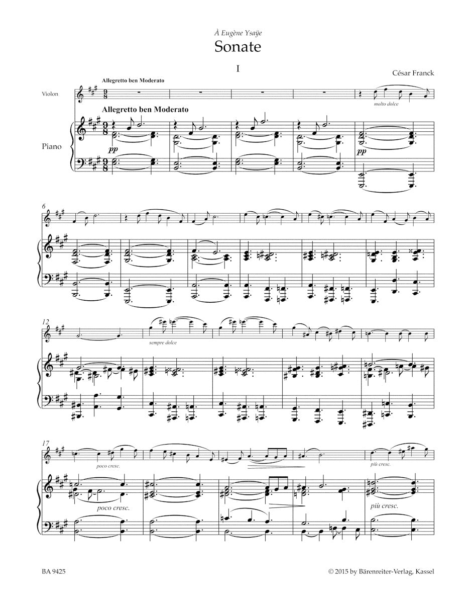 Franck Sonate / Andantino quietoso op. 6 / Melancolie for Piano and Violin