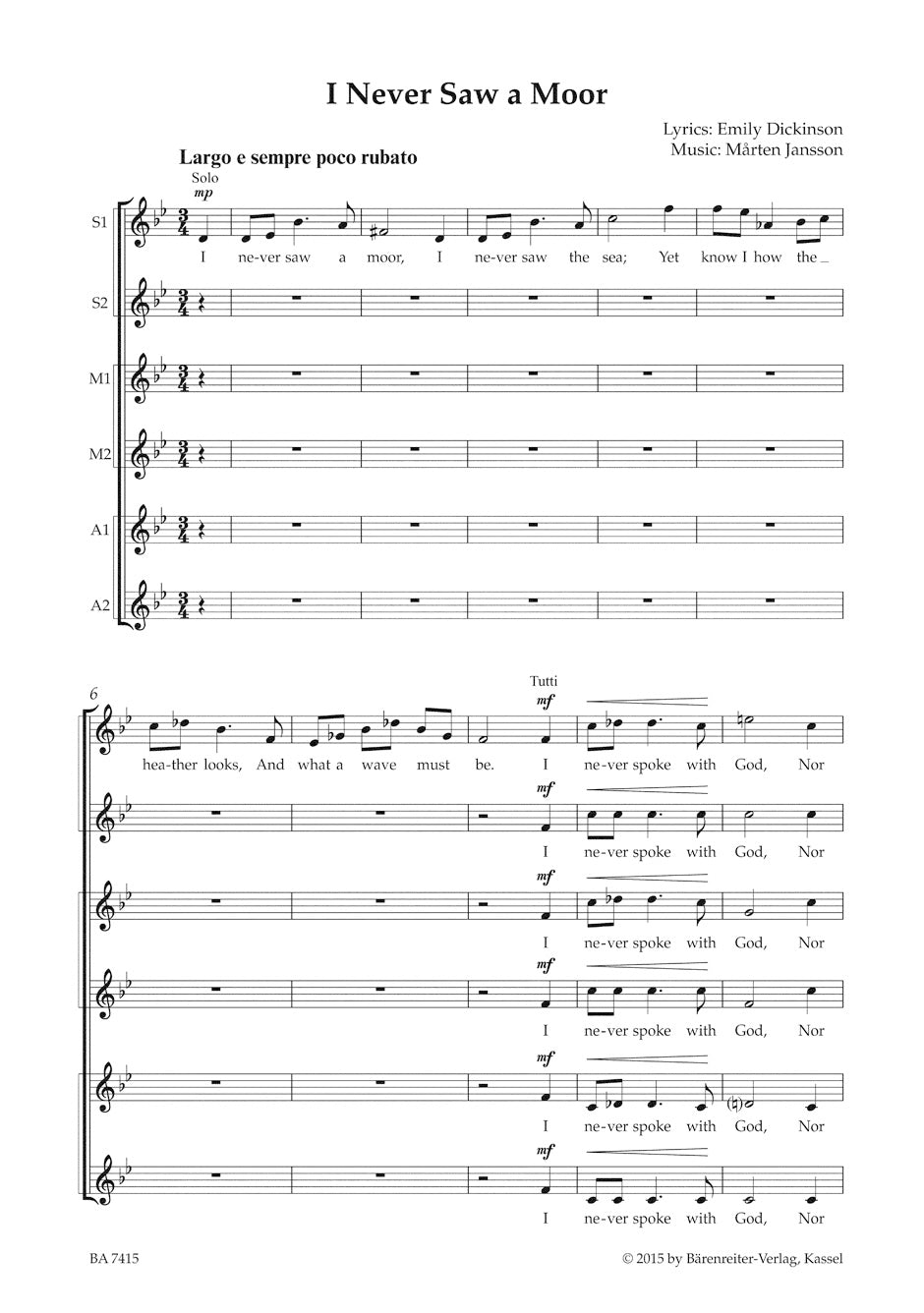 Marten I Never Saw a Moor