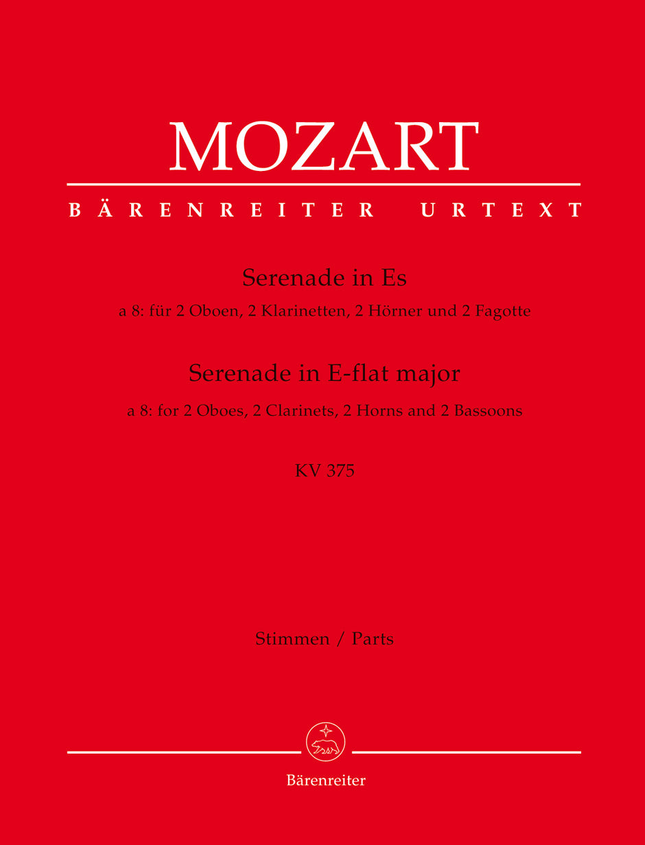 Mozart Serenade for 2 Oboes, 2 Clarinets, 2 Horns and 2 Bassoons E-flat major K. 375