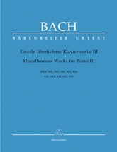 Bach Miscellaneous Works for Piano III BWV 992, 993, 989, 963, 820, 823, 832, 833, 822, 998