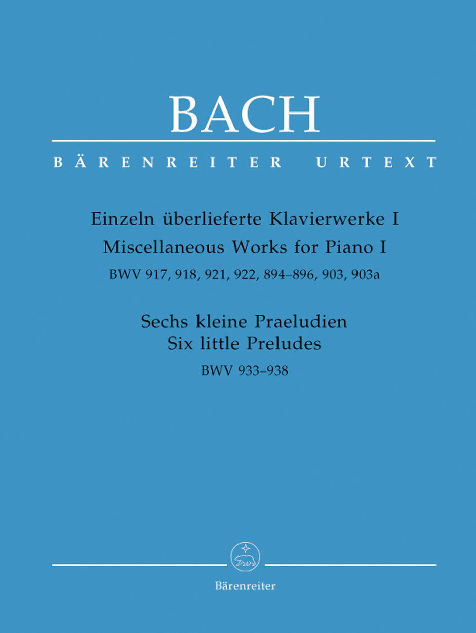 Bach Miscellaneous Works for Piano Volume 1
