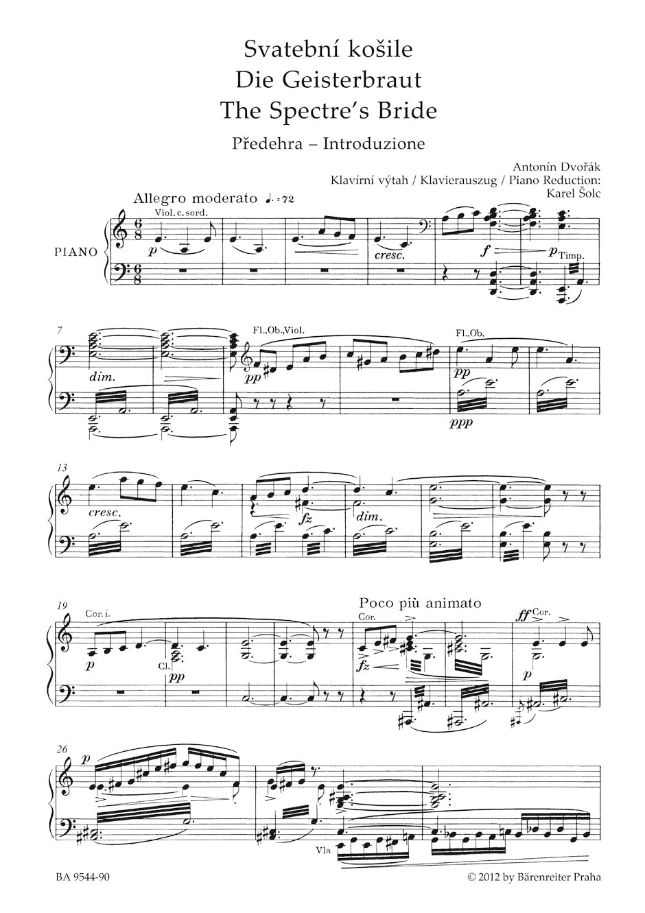 Dvorak The Spectre's Bride op. 69 -Dramatic cantata to the words by Karel JaromÝr Erben-