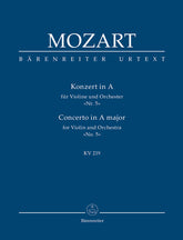 Mozart Concerto for Violin and Orchestra No. 5 A major K. 219