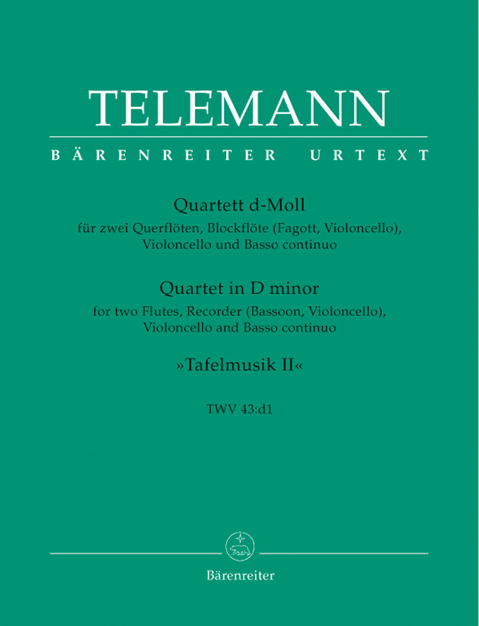 Telemann Quartet in d minor TWV 43:d1 (Tafelmusik II)