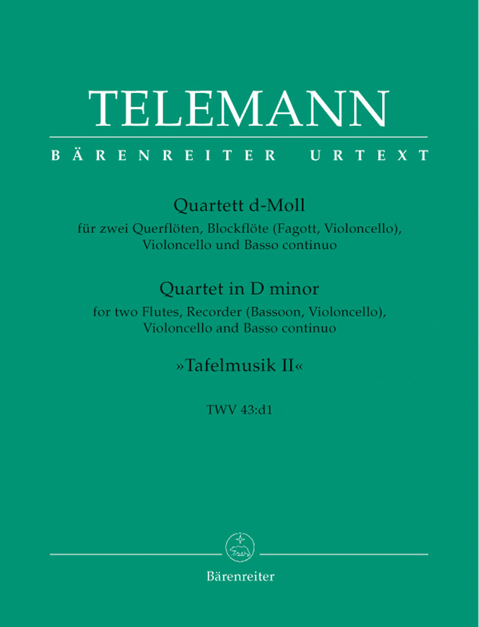 Telemann Quartet in d minor TWV 43:d1 (Tafelmusik II)