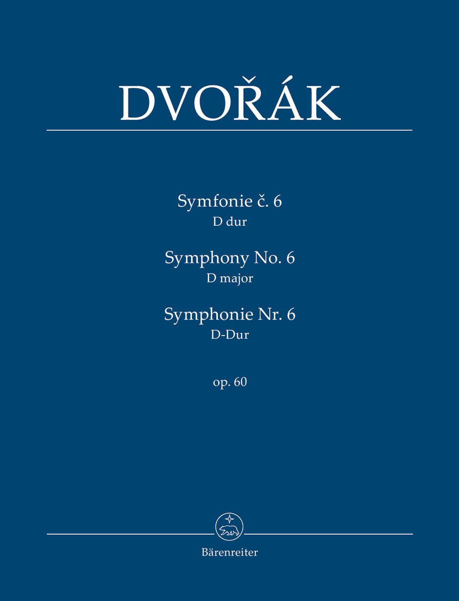 Dvořák: Symphonie Nr. 6 D-Dur, op. 60 (Study Score)