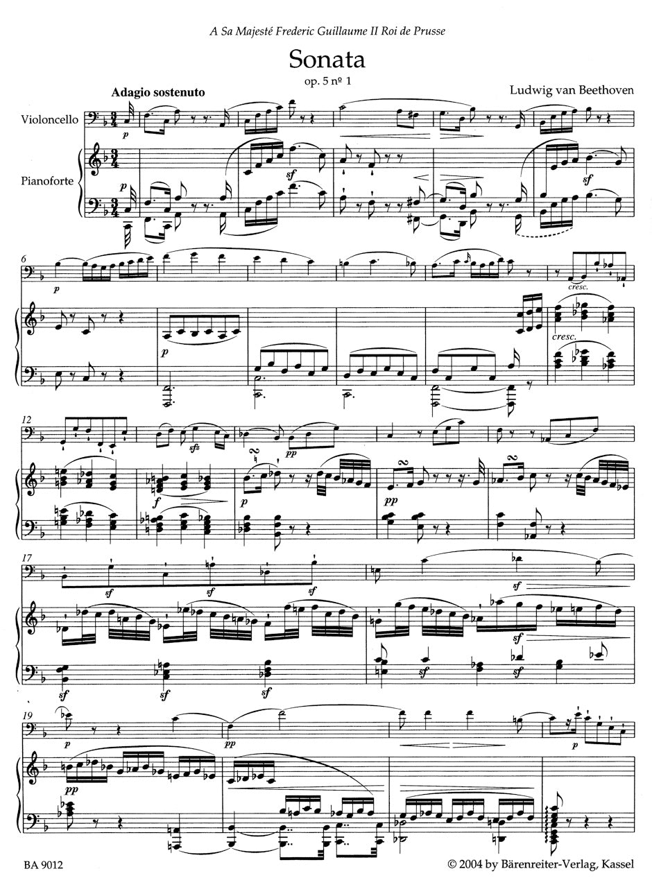 Beethoven Sonatas for Piano and Violoncello