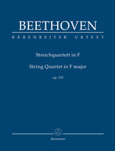 Beethoven String Quartet in F major op. 135 Study Score