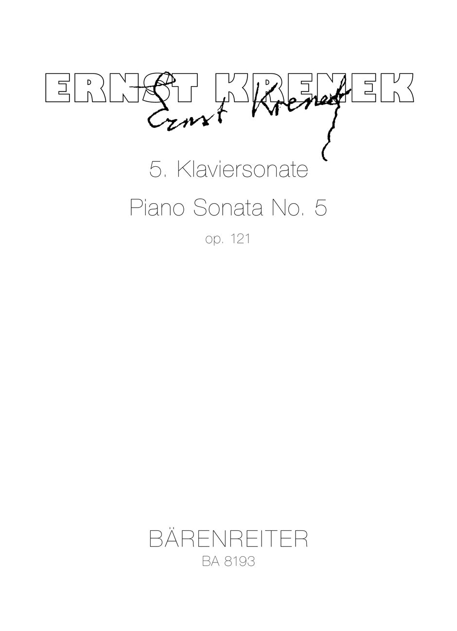 Krenek Piano Sonata No 5 op 121 (1950)