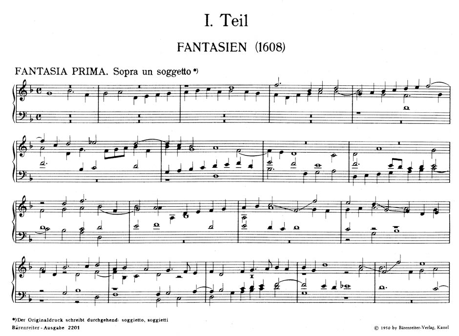 Frescobaldi Fantasien (1608), Canzoni alla Francese (1645)