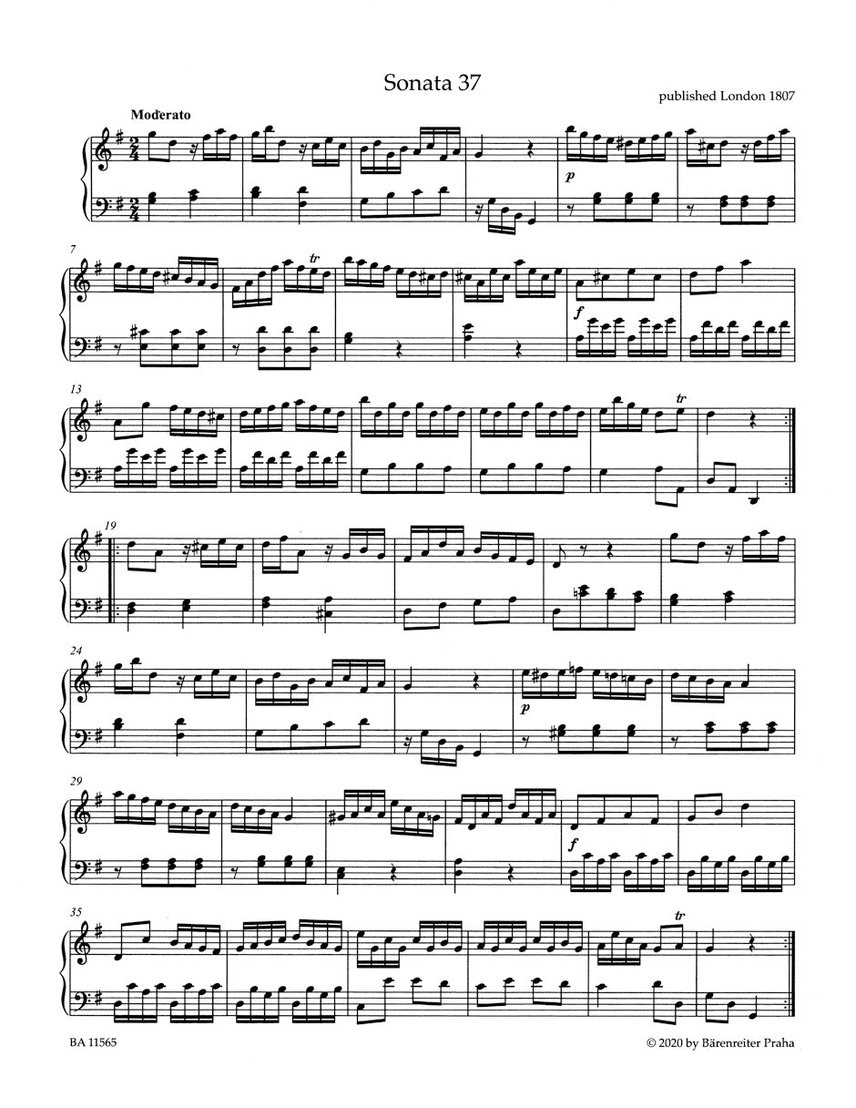 Kozeluch Six Easy Sonatas for Piano