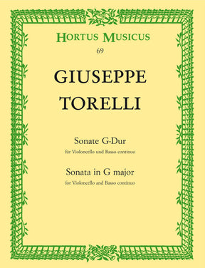 Torelli Sonate für Violocello und Basso continuo G-Dur