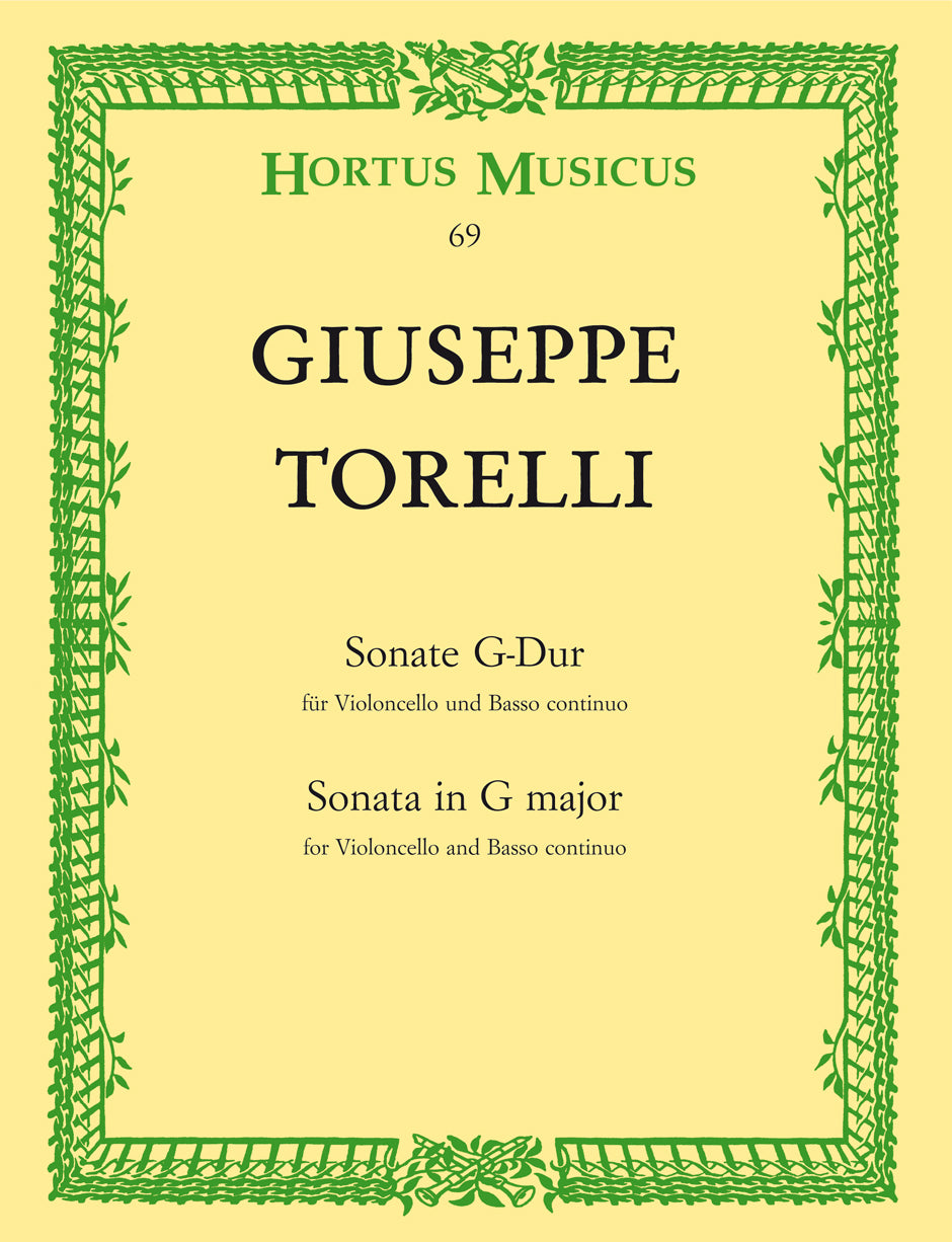 Torelli Sonate für Violocello und Basso continuo G-Dur