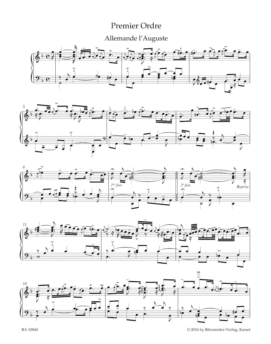 Couperin Piéces de clavecin (Premier livre)
