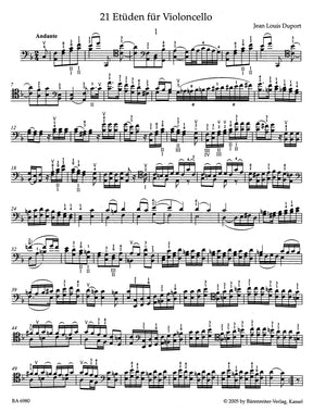 Duport 21 Etudes for Violoncello with an Accompaniment of a 2nd Violoncello (ad lib.)