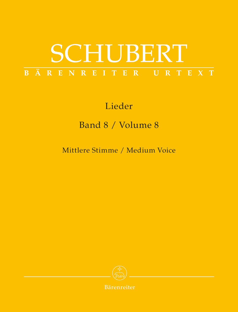 Schubert Lieder, Volume 8 (Medium voice)