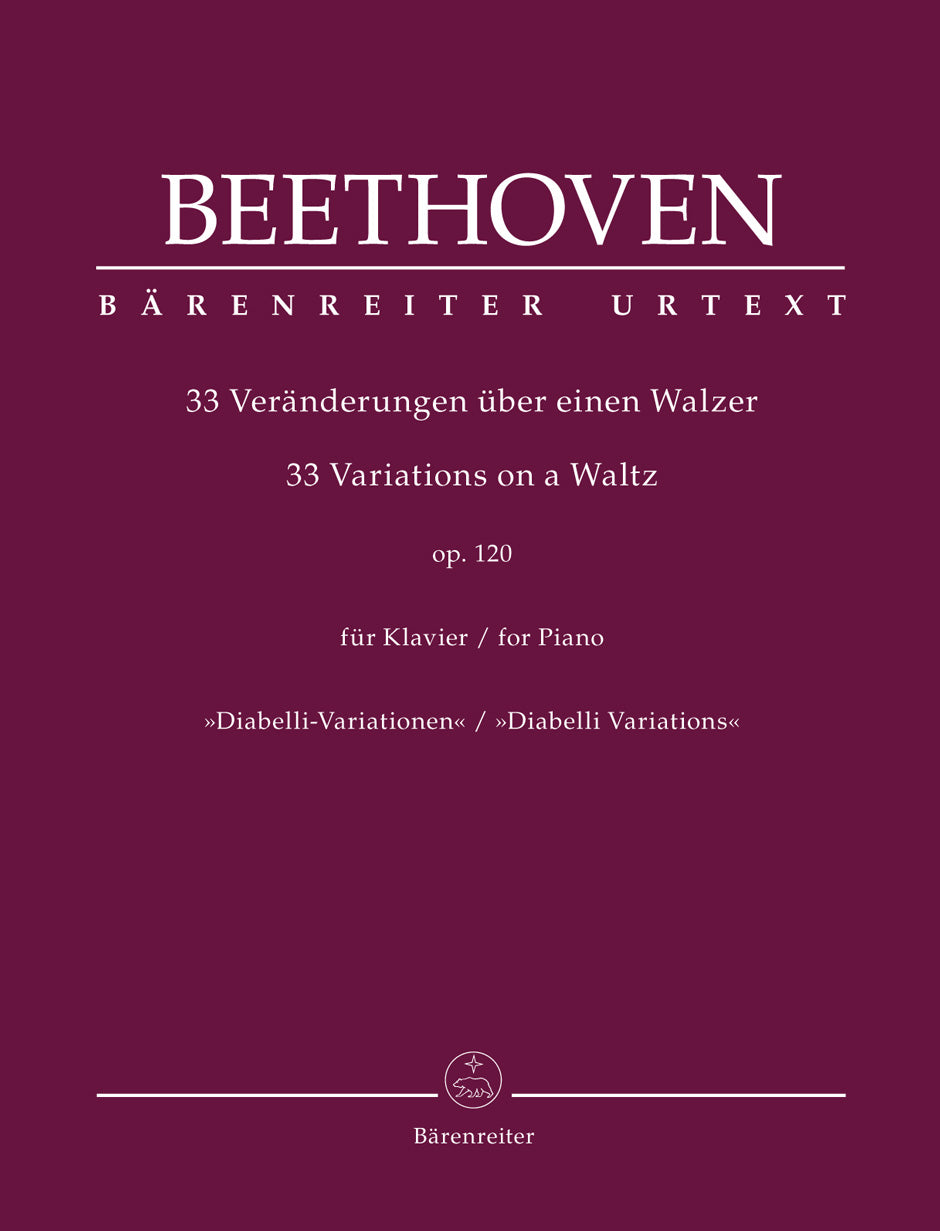 Beethoven 33 Variations on a Waltz for Piano op. 120 "Diabelli Variations"