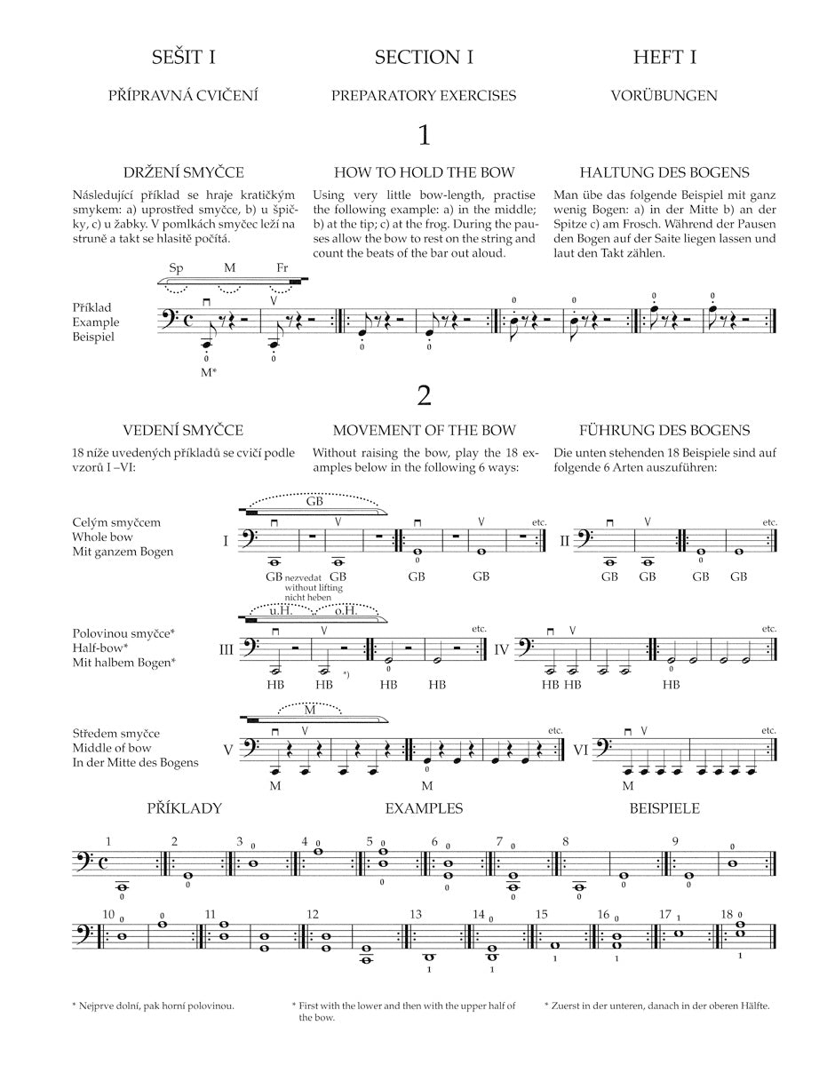 Sevcik School of Bowing Technique for Violoncello op. 2 (Heft 1 und 2)