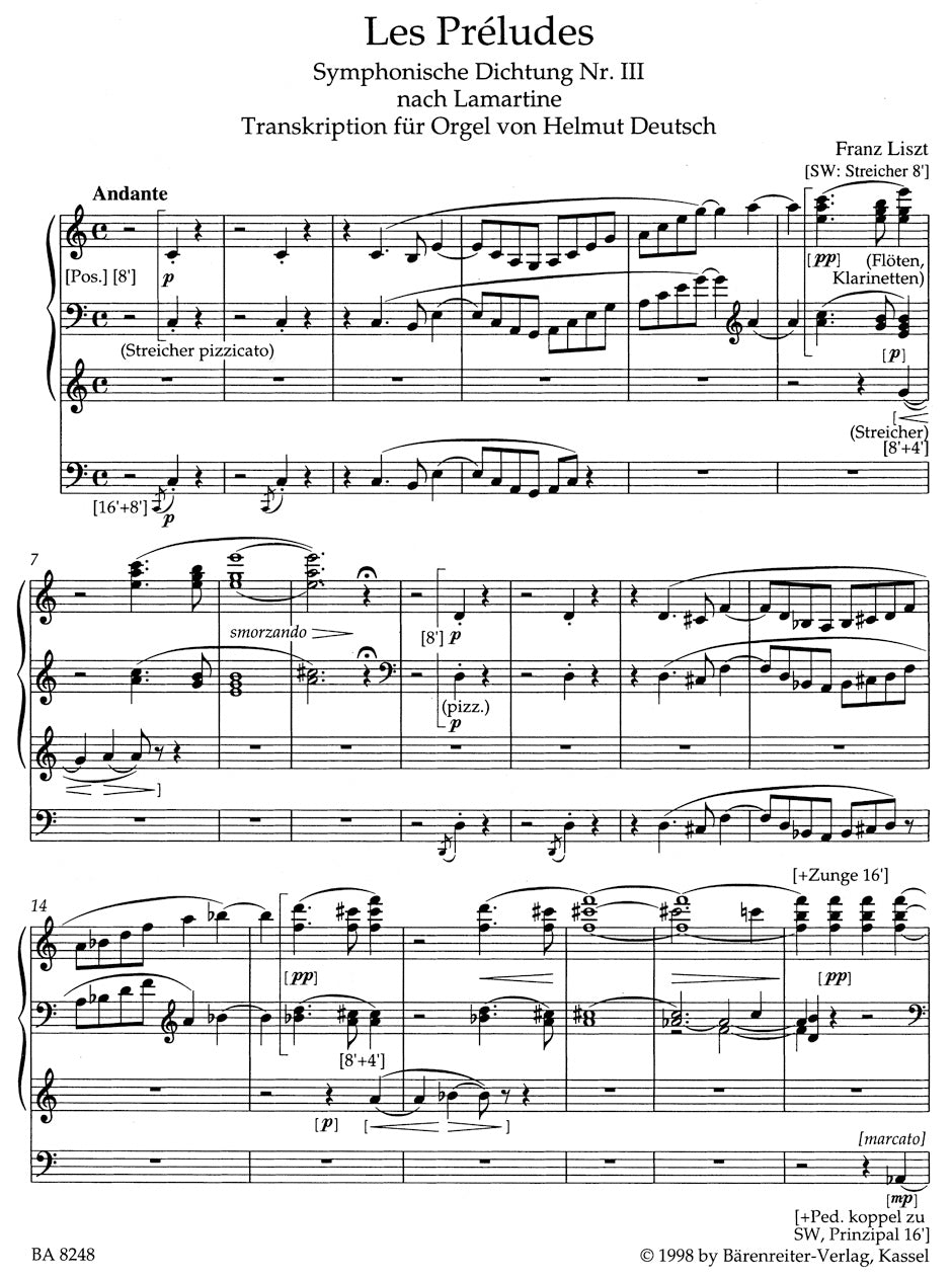Liszt Les Préludes -Organ Transcription