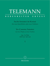 Telemann Six Canonic Sonatas for Two Violins (or Two Flutes) op. 5 TWV 40: 118-120 (1738) (Volume 1)