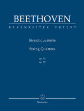 Beethoven String Quartets op. 74, 95 Study Score