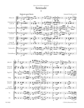 Dvorak Serenade for Wind Instruments, Violoncello and Double Bass op. 44