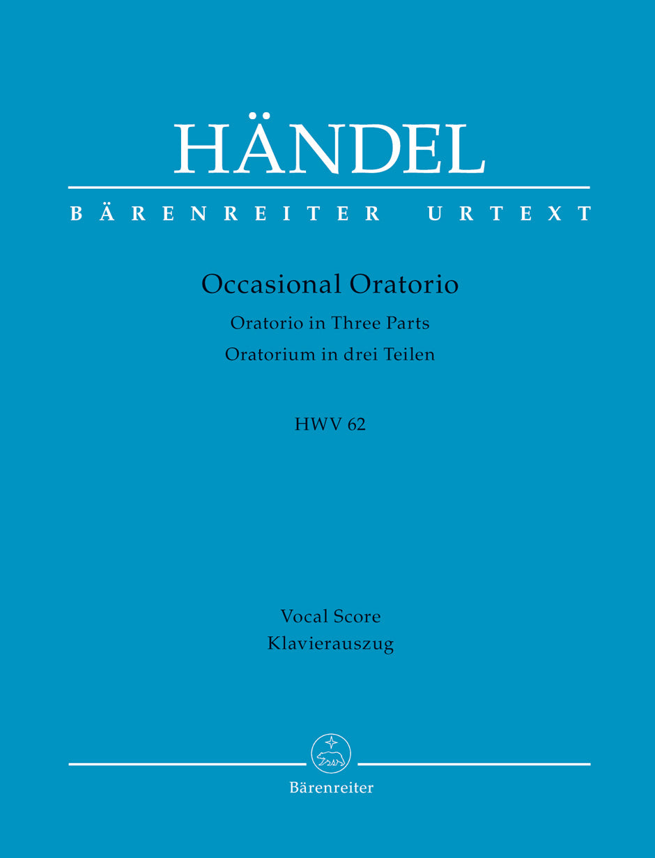 Handel Occasional Oratorio HWV 62 -Oratorio in three parts-