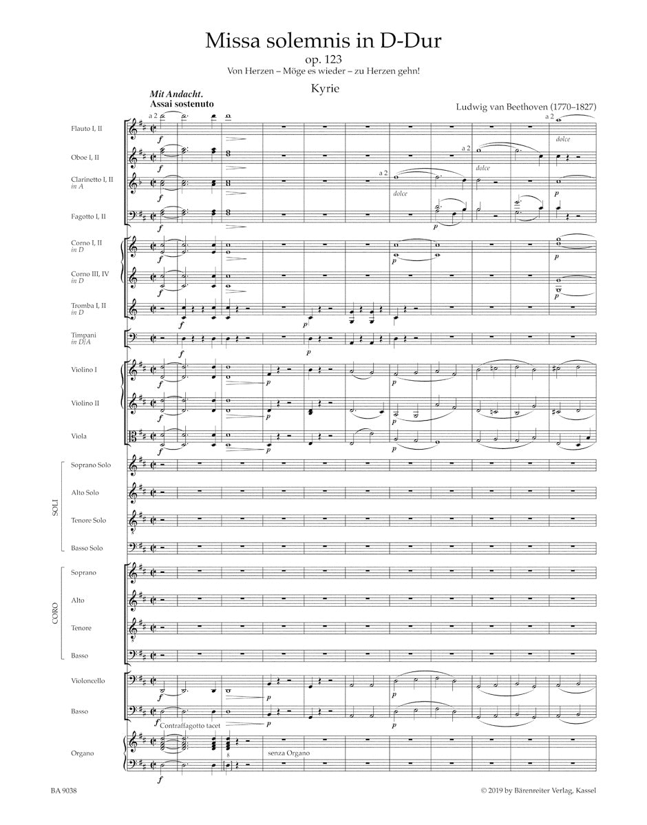Beethoven: Missa solemnis, Op. 123 (Full Score)