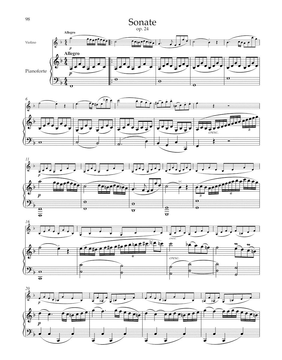 Beethoven Violin Sonata Opus 24 "Spring Sonata"