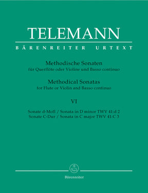 Telemann Twelve Methodical Sonatas for Violin (Flute) and Bc (Volume 6)