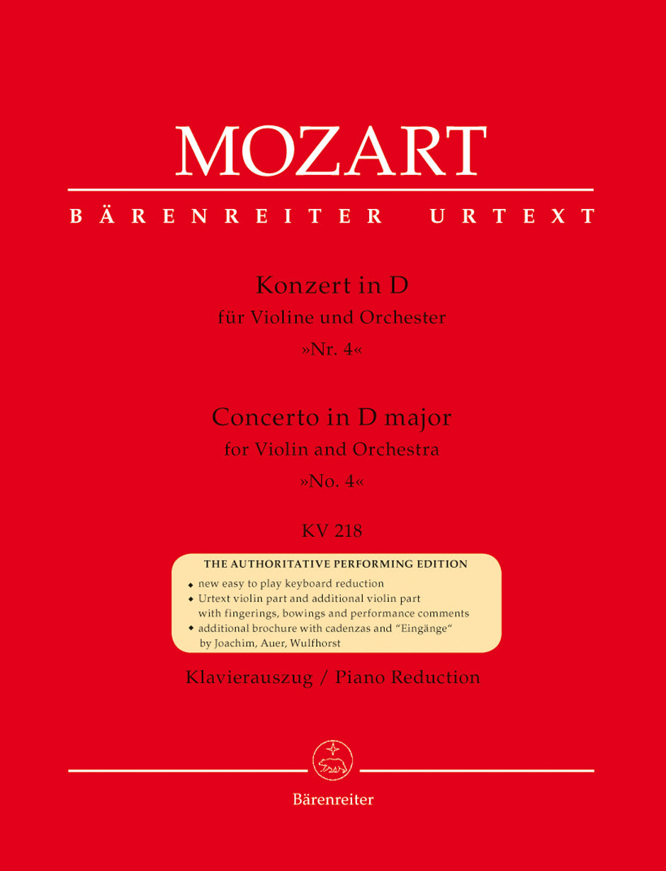 Mozart: Concerto for Violin and Orchestra Nr. 4 D major K. 218