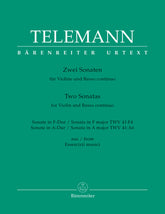 Telemann Two Sonatas for Violin and Basso continuo (from Essercizii musici)