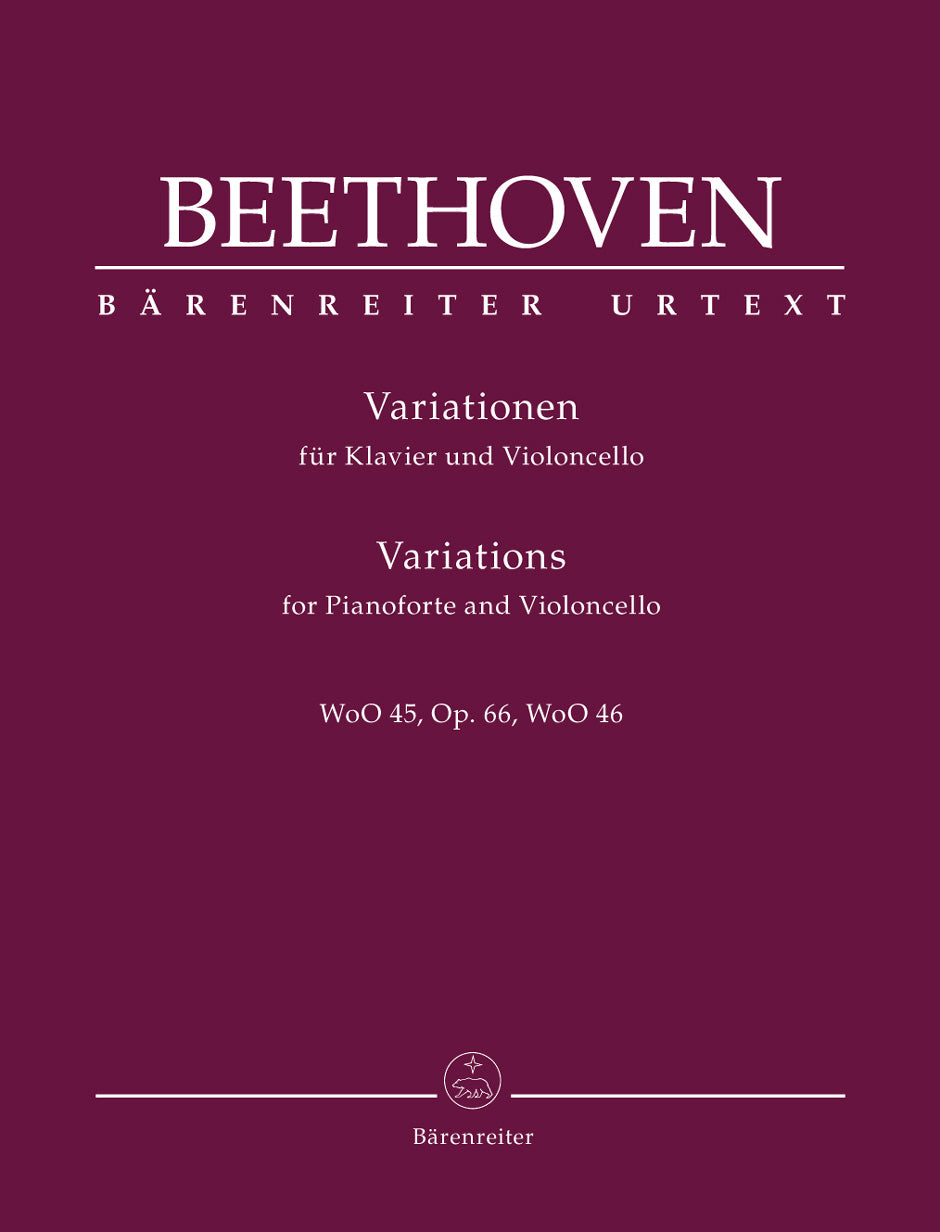 Beethoven Variations for Pianoforte and Violoncello op. 66, WoO 45, WoO 46