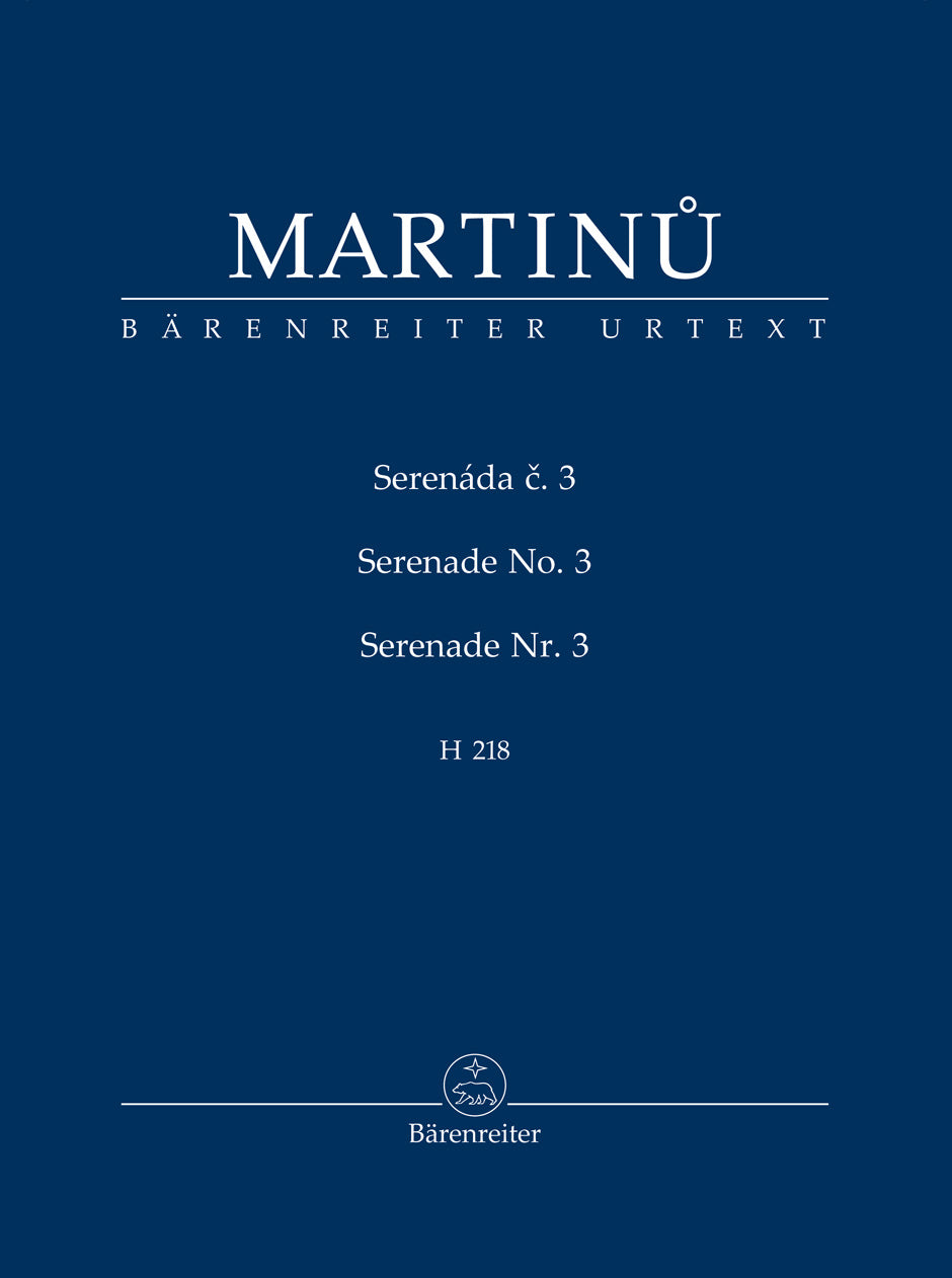 Martinu Serenade No 3 H 218