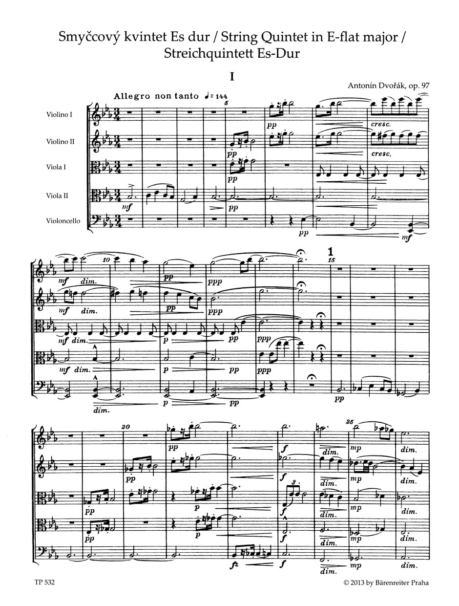 Dvorak String Quintet E-flat major op. 97
