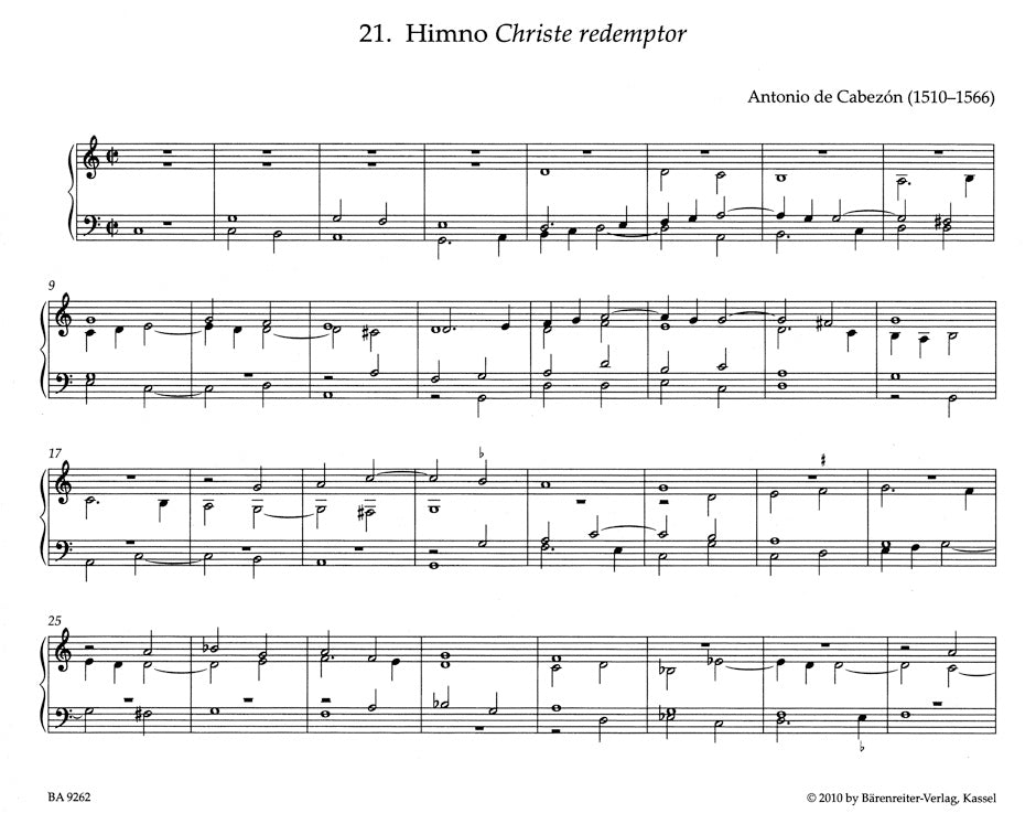 de Cabezon Selected Works for Keyboard, Volume 2 -Hymnes, Versets and Tientos-