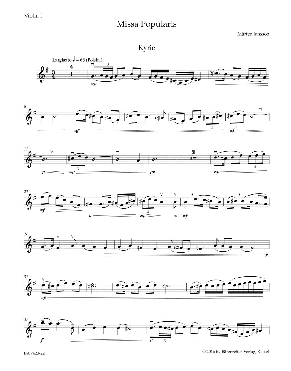 Jansson Missa Popularis