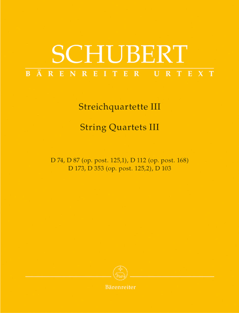 Schubert String Quartets Volume 3
