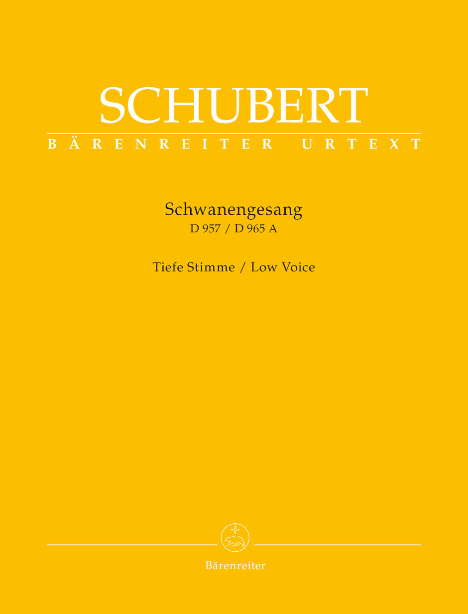 Schubert Schwanengesang Low Voice