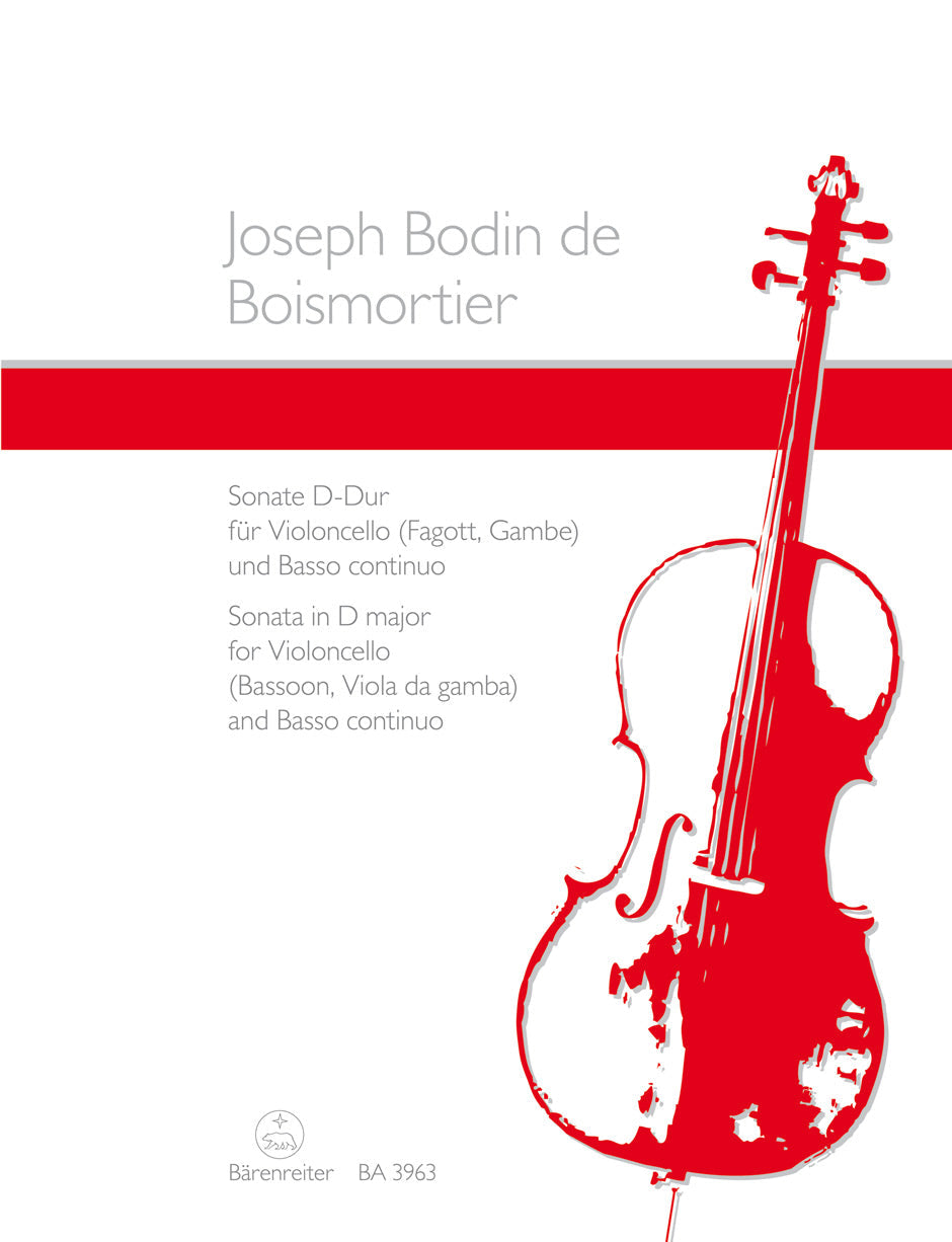 Boismortier Sonata for Violoncello (Bassoon or Viola da gamba) and Basso continuo D major op. L/3