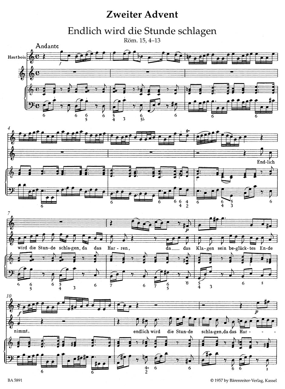 Telemann Harmonischer Gottesdienst -Advent and Christmas Cantatas-Musical Church Service-High Voice