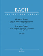 Bach vierzehn Kanons über die ersten acht Fundamentalnoten der Aria aus den "Goldberg-Variationen" BWV 1087 -Erstausgabe-