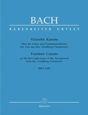 Bach vierzehn Kanons über die ersten acht Fundamentalnoten der Aria aus den "Goldberg-Variationen" BWV 1087 -Erstausgabe-