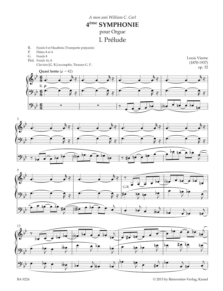 Vierne Symphony No. 4 op. 32 (1913/14)
